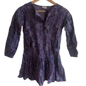 DPAM-purple floral and bird long sleeve dress size 10